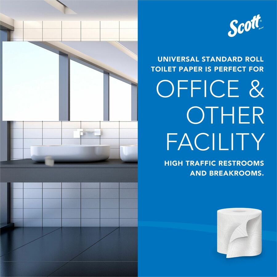 2 Ply - 473 Sheets/Roll - White - Fiber - 80 / Carton