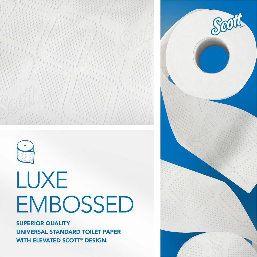 2 Ply - 473 Sheets/Roll - White - Fiber - 80 / Carton