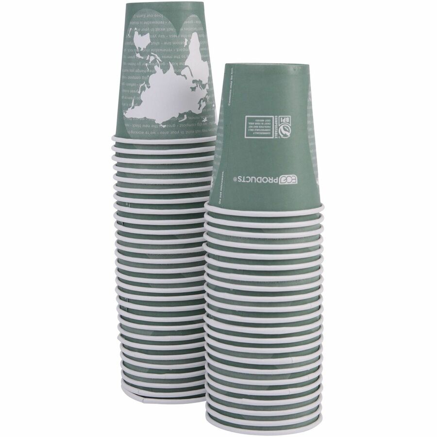12 fl oz - Multi - Paper, Resin - Hot Drink - 50/Pack - 20 / Carton