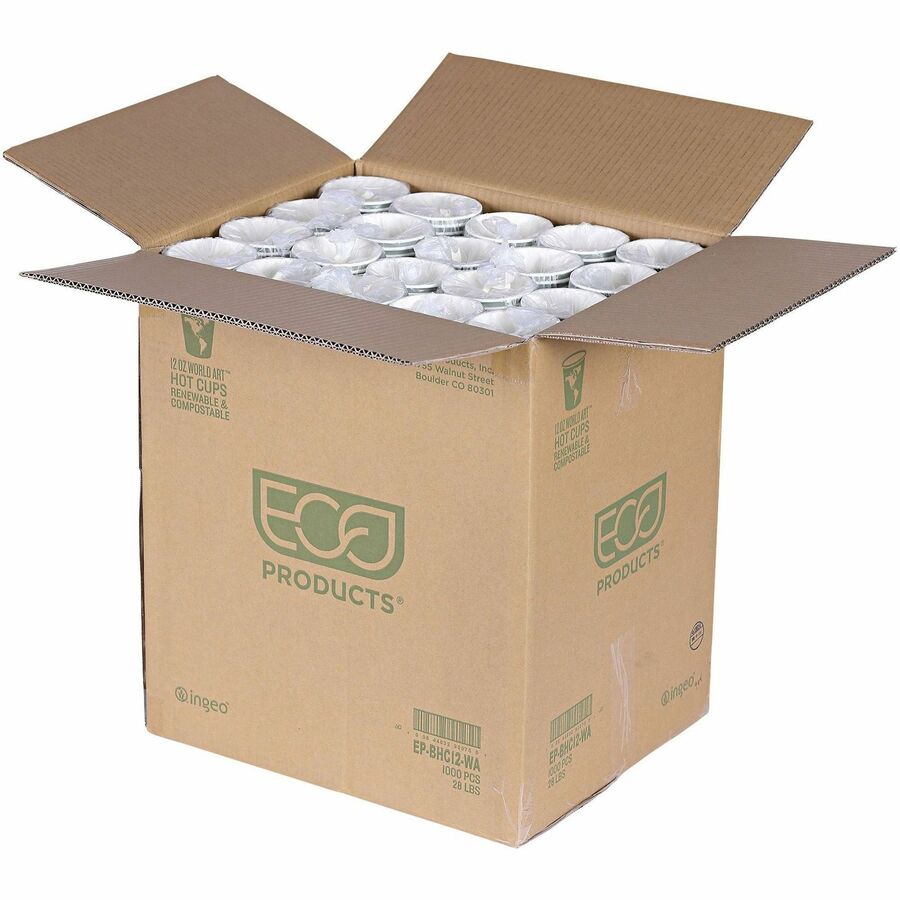 12 fl oz - Multi - Paper, Resin - Hot Drink - 50/Pack - 20 / Carton