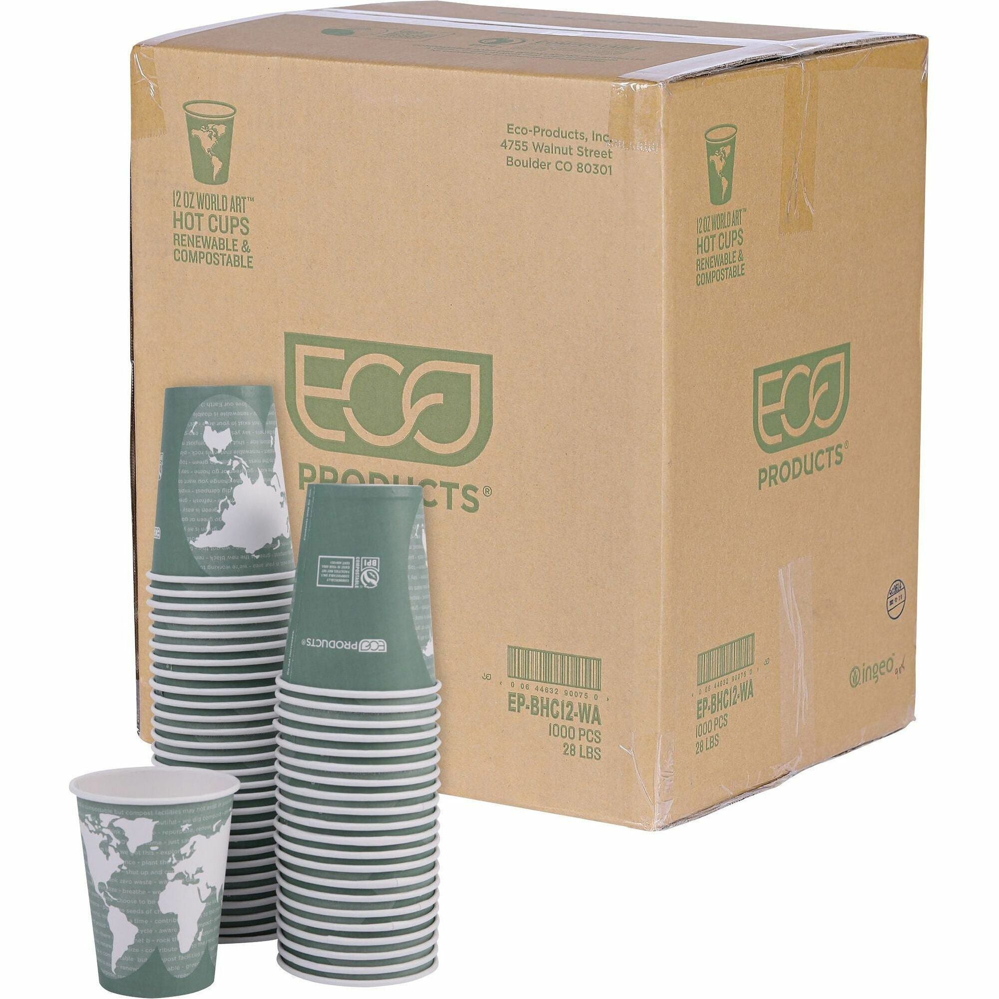 12 fl oz - Multi - Paper, Resin - Hot Drink - 50/Pack - 20 / Carton
