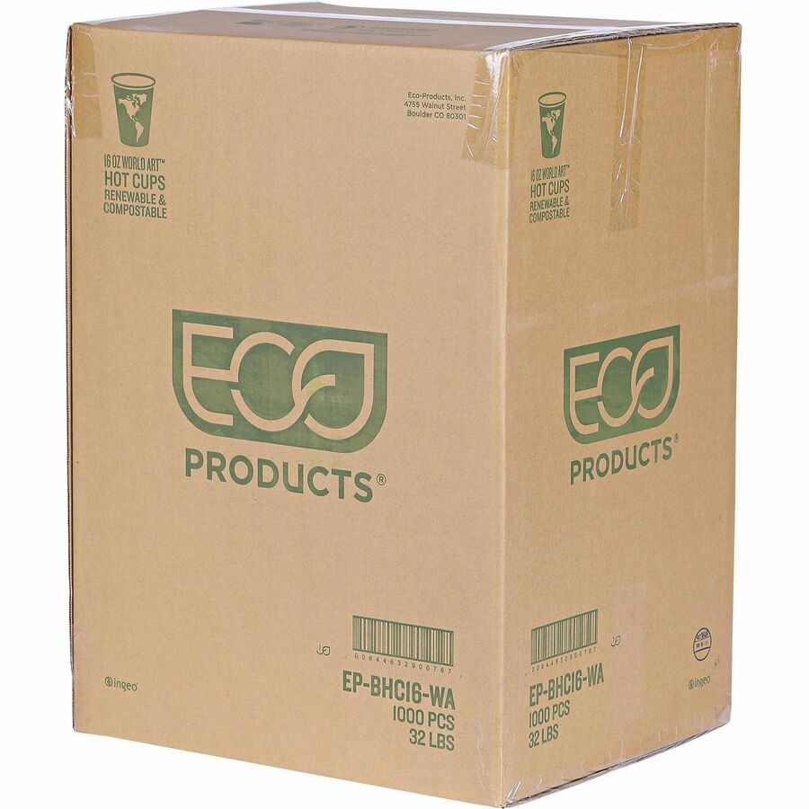 16 fl oz - Multi - Paper, Resin - Hot Drink - 50/Pack - 20 / Carton
