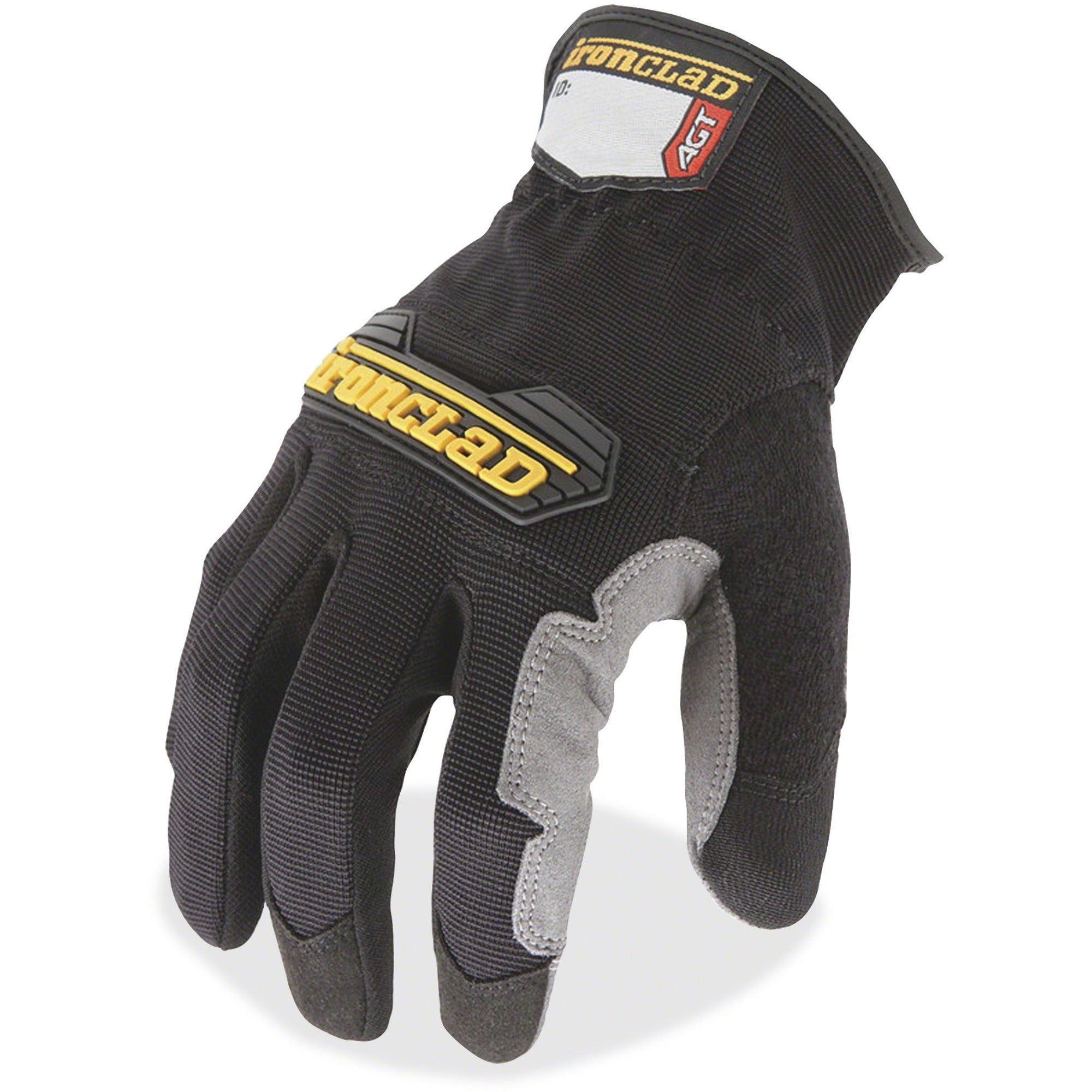 Ironclad WorkForce All-purpose Gloves - Medium Size - Black, Gray - Impact Resistant, Abrasion Resistant, Durable, Reinforced - For Multipurpose, Home, Shop, Construction, Landscape, Yardwork - 1 Pair
