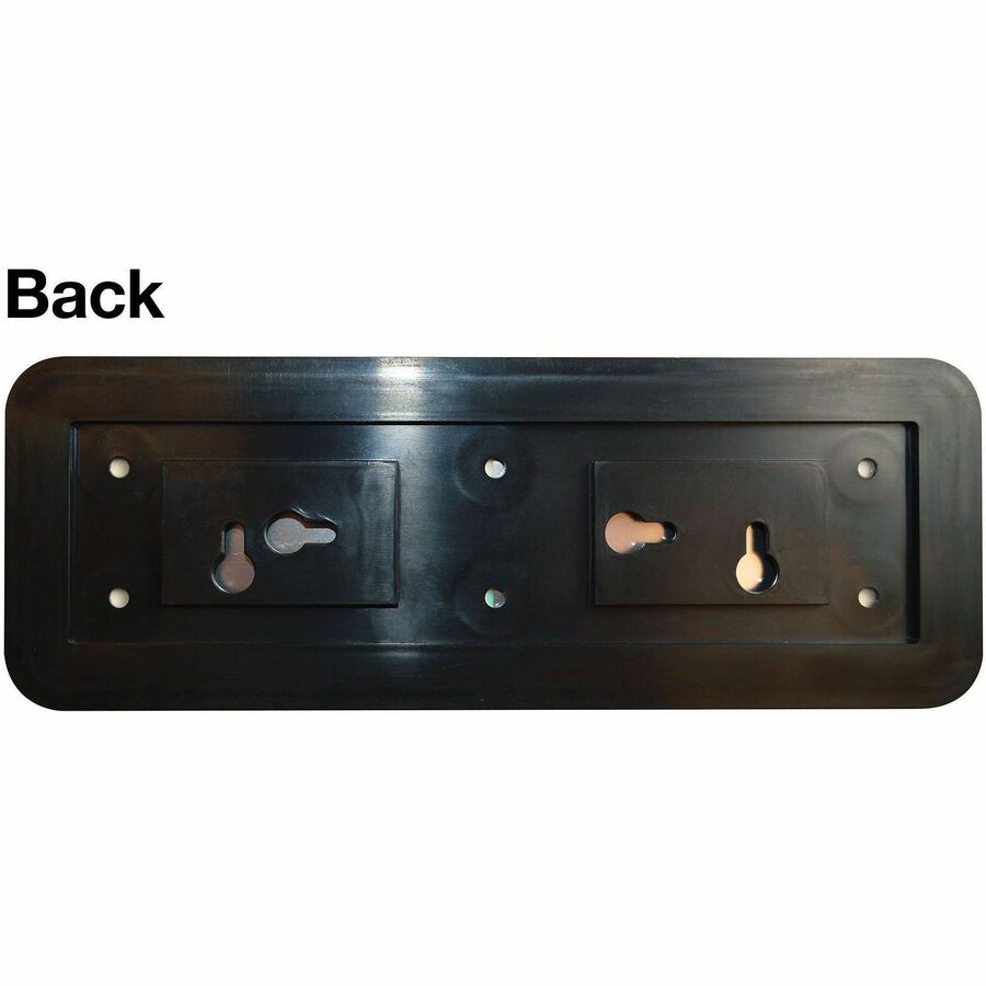 Print/Message "No Smoking" - 9" Width x 3" Height - Rectangular Shape - Office - Metal - Black - 1 Each
