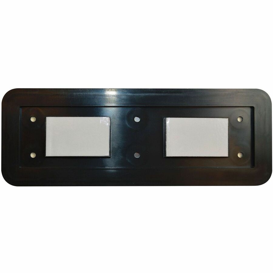 Print/Message "No Smoking" - 9" Width x 3" Height - Rectangular Shape - Office - Metal - Black - 1 Each