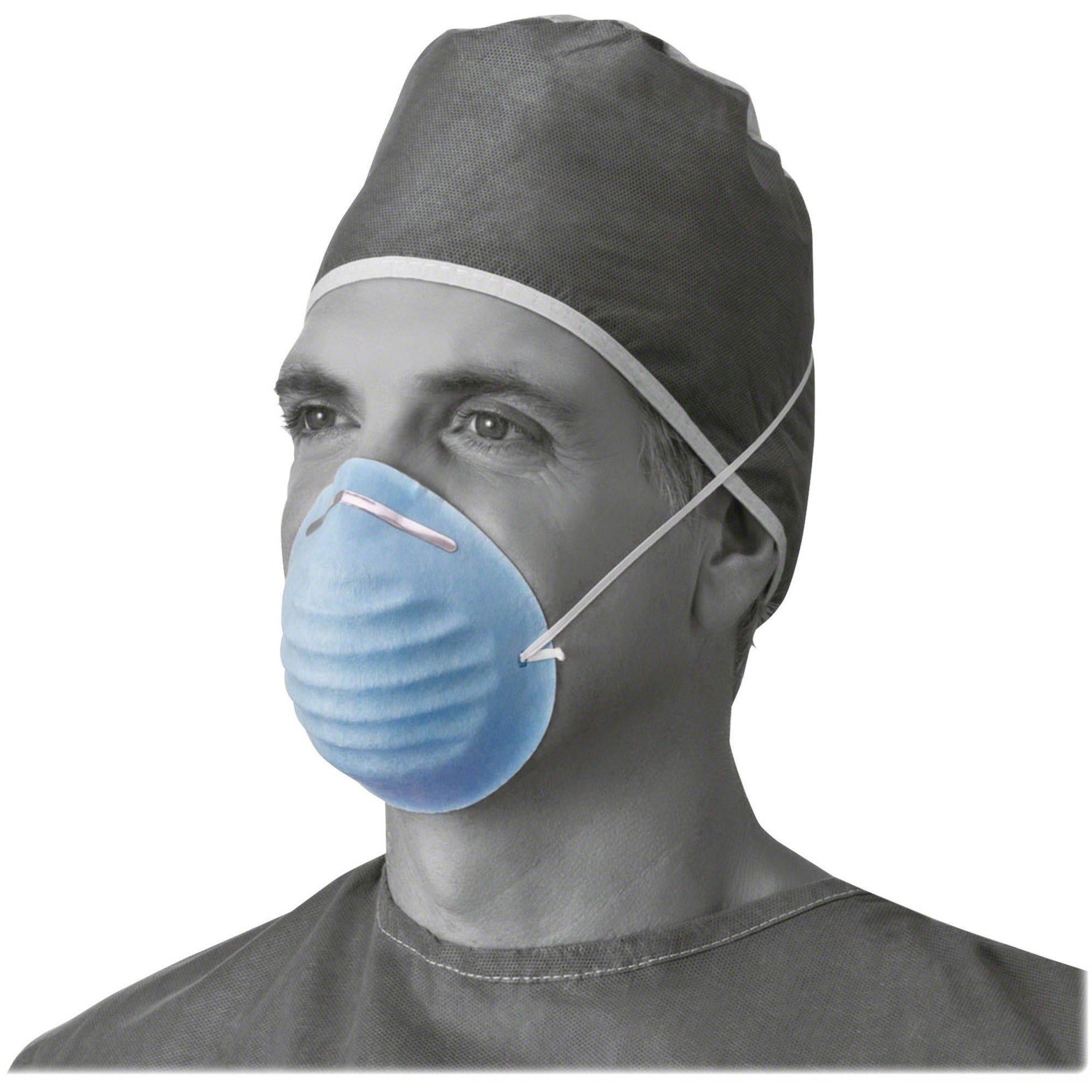 Blue - Latex-free, Fluid Resistant, Rounded Edge - 50 / Box
