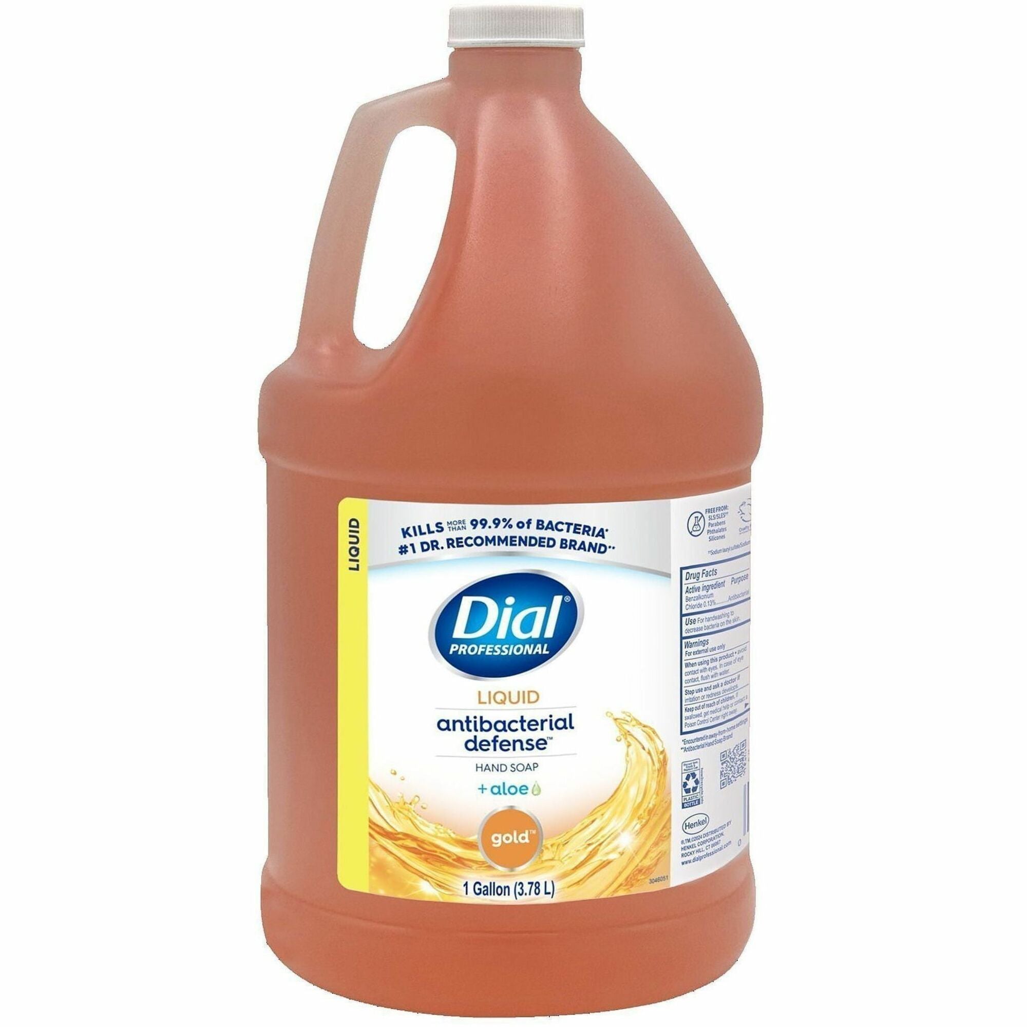 Dial Gold Antibacterial Liquid Hand Soap Refill - 1 gal - Skin, Hand - Antibacterial - 4 / Carton
