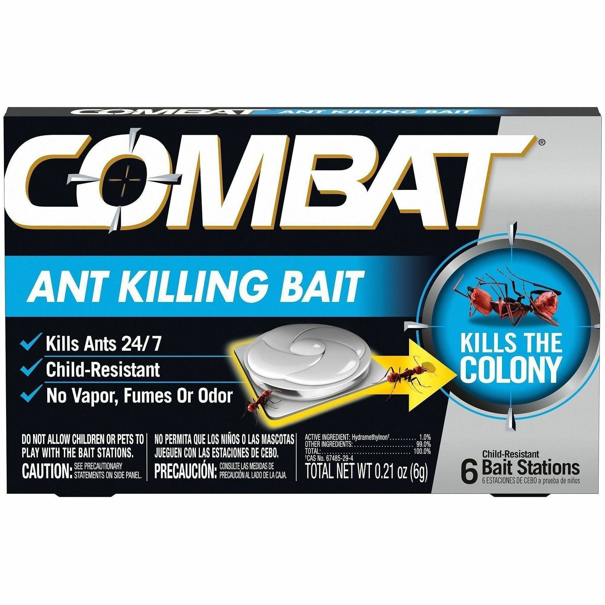 Kills Ants - 0.21 oz - Black, Silver - 6 / Box