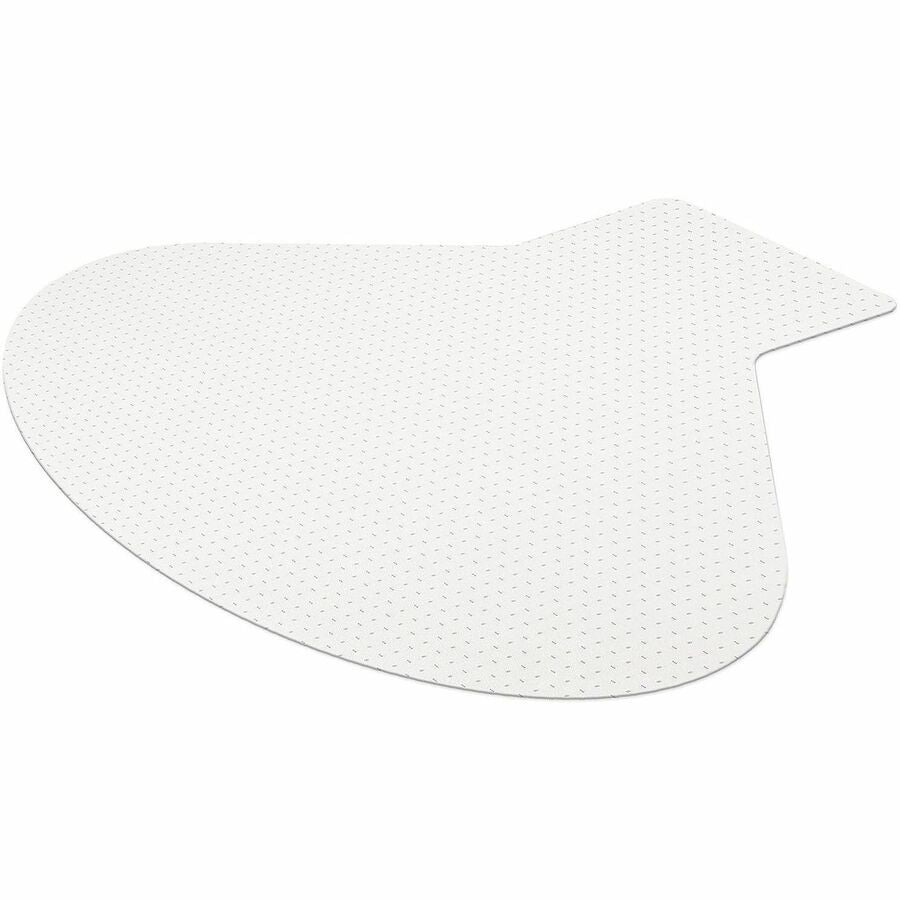 Medium Pile Carpet, Workstation - 60" Length x 66" Width - Lip Size 12" Length x 20" Width - Vinyl - Clear - 1 Each