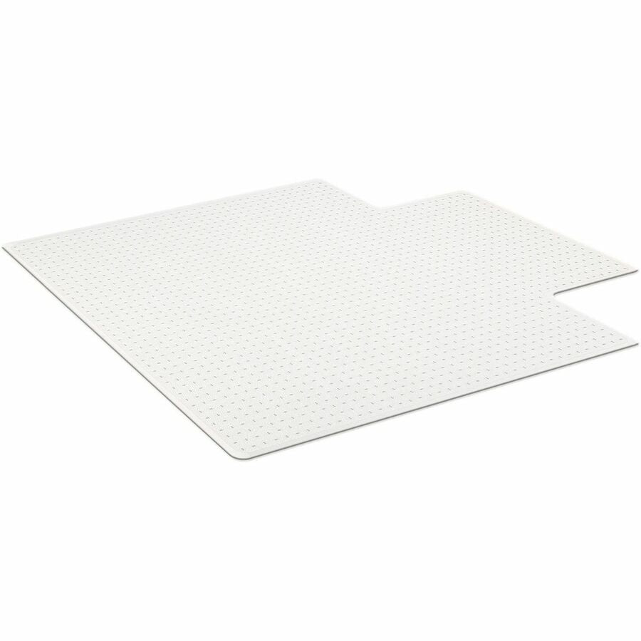 ES ROBBINS EverLife Chair Mat with Lip - Pile Carpet - 53" Length x 45" Width x 0.100" Thickness - Lip Size 12" Length x 25" Width - Vinyl - Clear - 1 Each