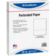 Printworks Pre-Perforated Paper, Letter Size 8.5" x 11", 20 lb, White, 1-Hole Punched, SFI Certified, 500 Sheets per Ream