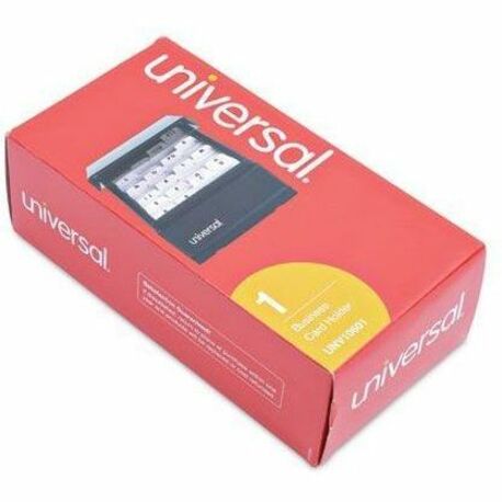 600 Card Capacity - For 3.50" x 2" Size Card - 20 Index Guide - Black - Metal, Plastic