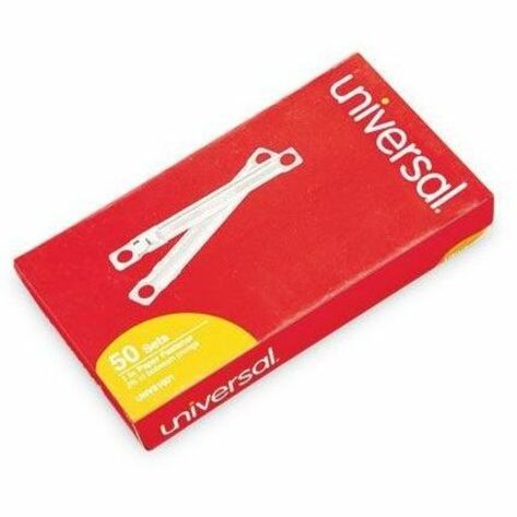 Universal Paper Fastener - 100 Sheet Capacity - Silver - Metal - 50 / Box