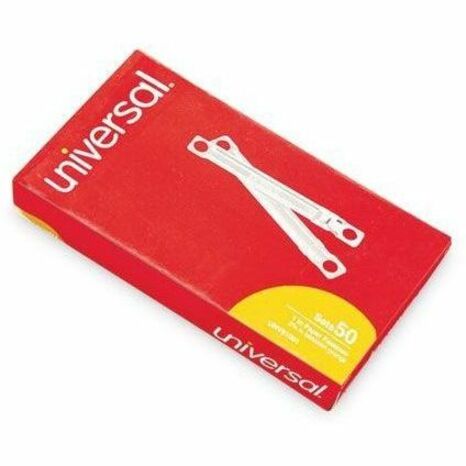 Universal Paper Fastener - 100 Sheet Capacity - Silver - Metal - 50 / Box