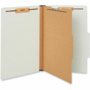 Universal 2/5 Tab Cut Legal Classification Folder - 8 1/2" x 14" - 2" Expansion - 4 Fastener(s) - 2" Fastener Capacity - Top Tab Location - Right of Center Tab Position - 1 Divider(s) - Gray - 10 Box