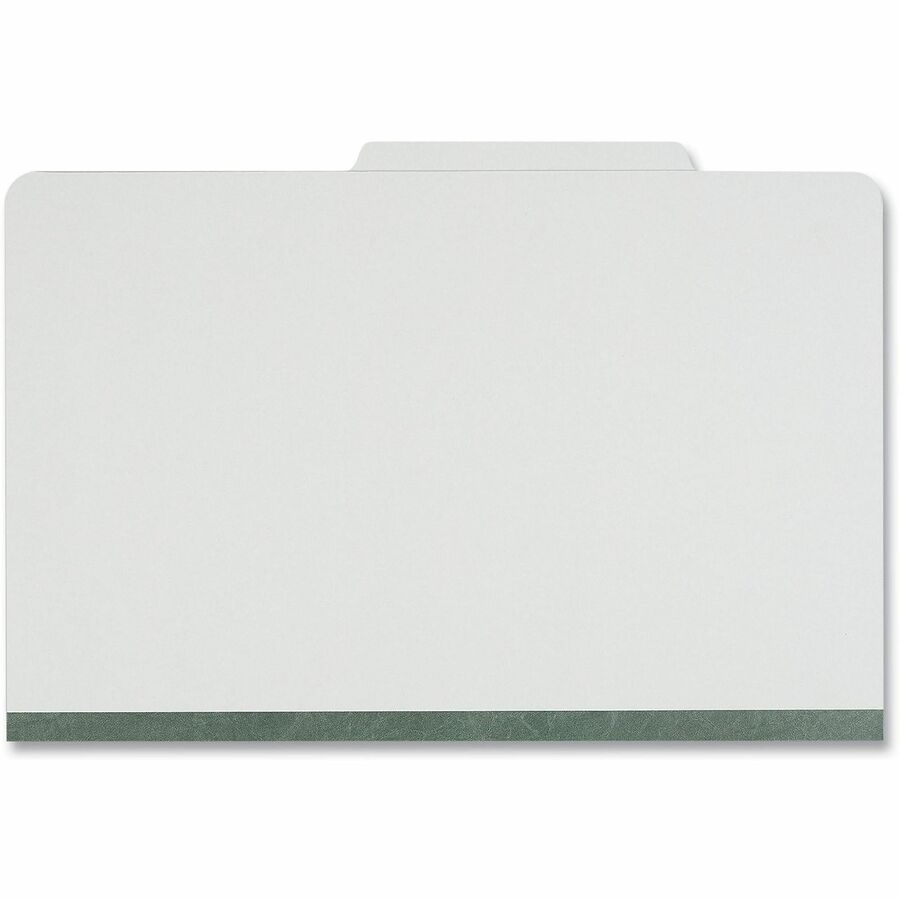 Universal 2/5 Tab Cut Legal Classification Folder - 8 1/2" x 14" - 2" Expansion - 4 Fastener(s) - 2" Fastener Capacity - Top Tab Location - Right of Center Tab Position - 1 Divider(s) - Gray - 10 Box
