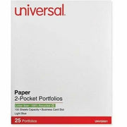 Universal Pocket Folder - 8 1/2" x 11" - 2 Inside Front & Back Pocket(s) - 25 Box