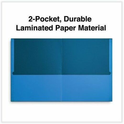 Universal Pocket Folder - 8 1/2" x 11" - 2 Inside Front & Back Pocket(s) - 25 Box