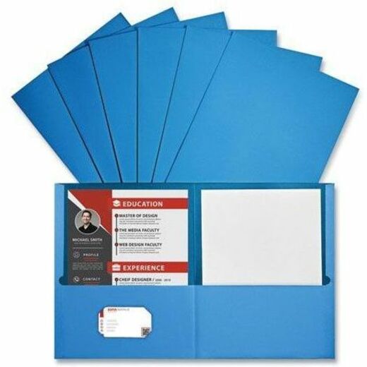 Universal Pocket Folder - 8 1/2" x 11" - 2 Inside Front & Back Pocket(s) - 25 Box