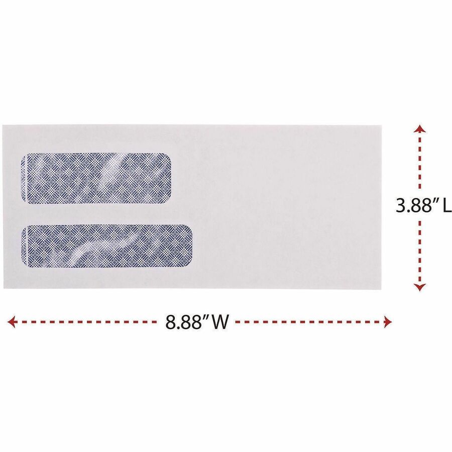Universal Envelope, Business, #9, 24 lb, Gummed, White, Paper Stock, 500/Box