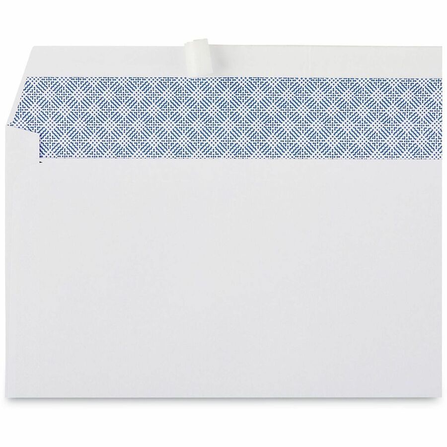 Universal Envelope - Business - #10 - 24 lb - Self Adhesive - White - Paper Stock - 100 / Box
