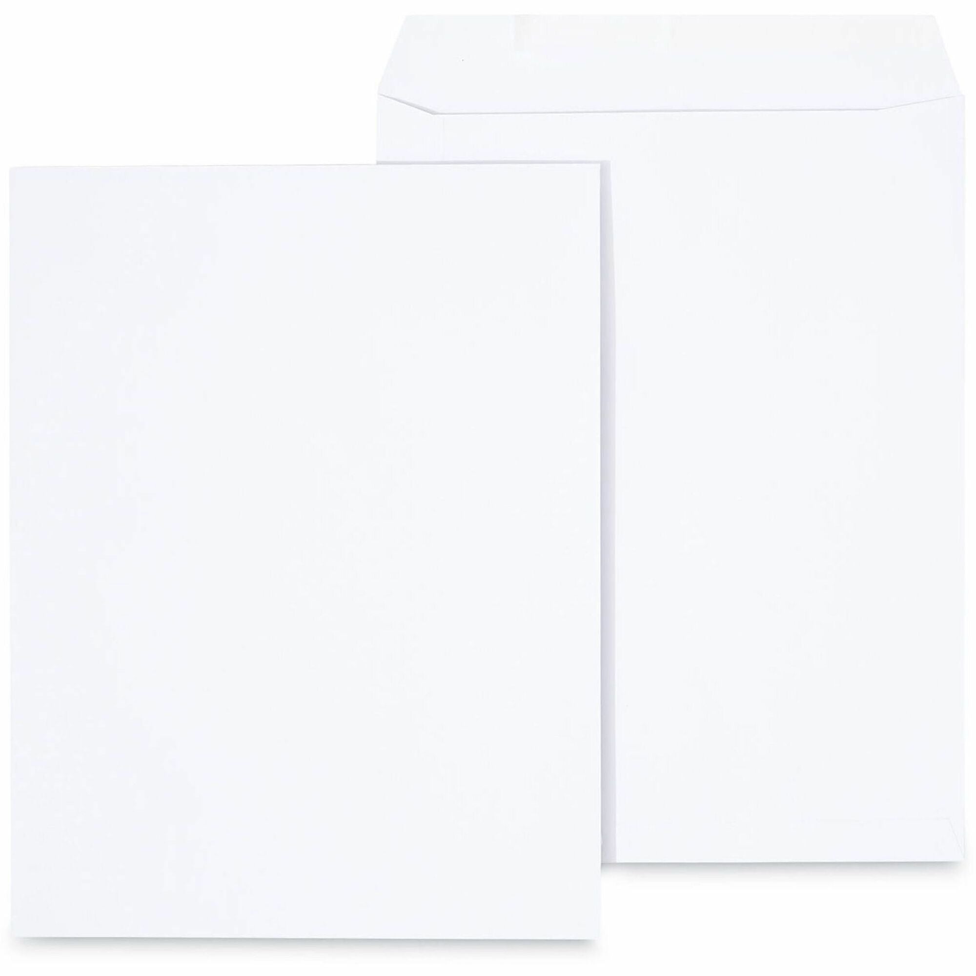 Universal Envelope, Catalog, #13 1/2, 28 lb, Self Adhesive, White, Paper Stock, 100/Box
