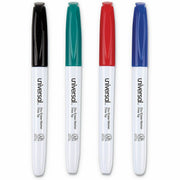 Fine Bullet, Fine Marker Point - Assorted Ink - Dry - Black, Blue, Green, Red Barrel - General Purpose - 4 / Set