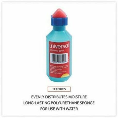 Universal Envelope Moistener - 2 oz - Blue - Adhesive - Plastic, Foam