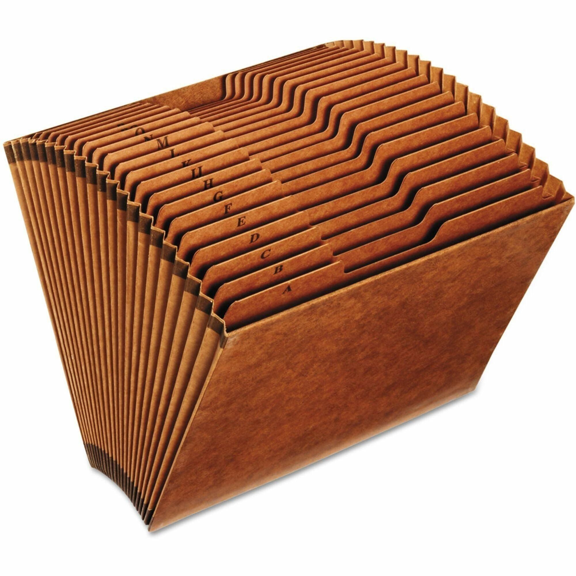 8 1/2" x 11" - Capacity7/8" Expansion - 21 Pocket(s) - Assorted Tab Position - Redrope - Redrope - 1 Each