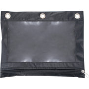 10" Height x 7.4" Width - 3 x Holes - Ring Binder - Rectangular - Black, Clear - Vinyl - 1 Each