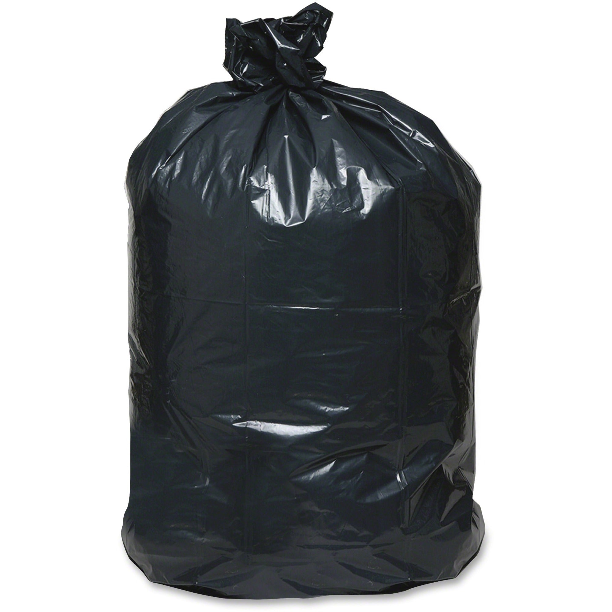 Berry Reclaim Heavy-Duty Recycled Can Liners - Large Size - 45 gal Capacity - 46" Length x 40" Width x 2 mil (51 Micron) Thickness - Black - Plastic - Can - Recycled - 100 / Carton