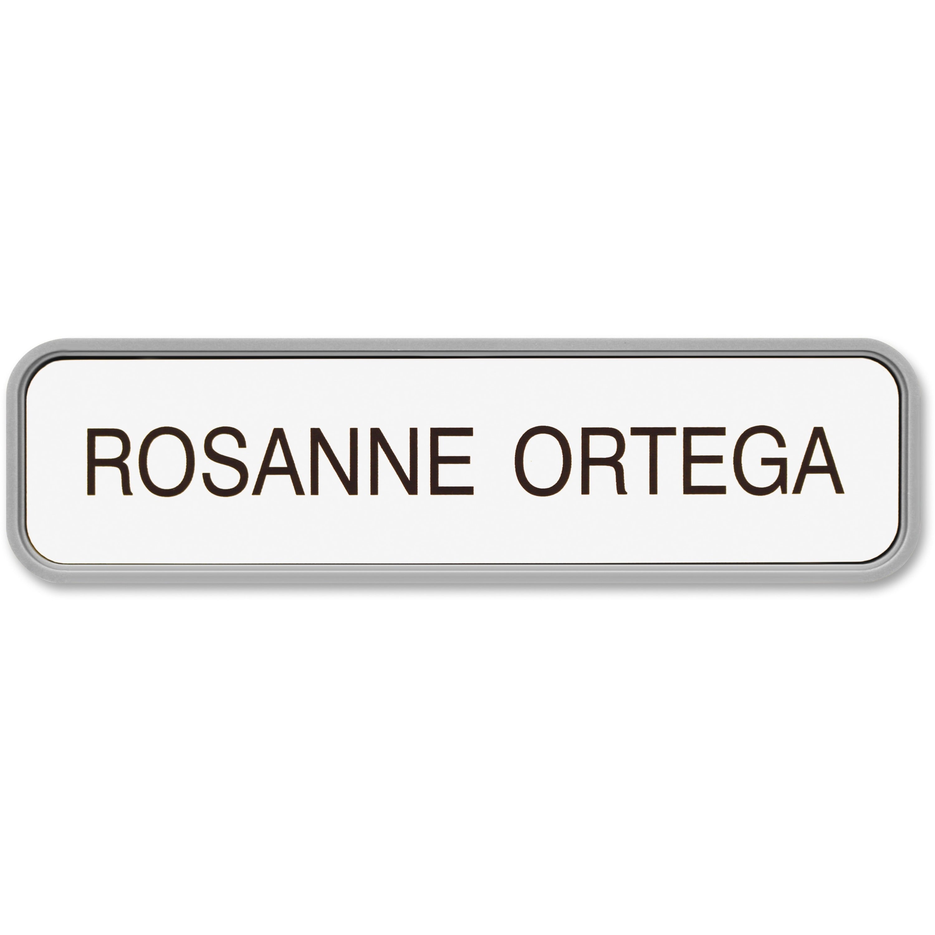 Xstamper Designer Framed Wall/Door Sign - 8" Width x 2" Height - Rectangular Shape - Rounded Corner - Plastic - 1 Each