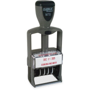 Xstamper ClassiX Self-inking Plastic Date Stamp - Date Stamp - 0.94" Impression Width x 1.63" Impression Length - 7000 Impression(s) - Assorted - Plastic, Metal - 1 Each