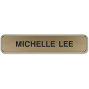 Xstamper Designer Framed Wall/Door Sign - 10" Holding Width x 2" Holding Height - Rectangular Shape - Wall, Door - Rounded Corner - Plastic - Almond - 1 Each
