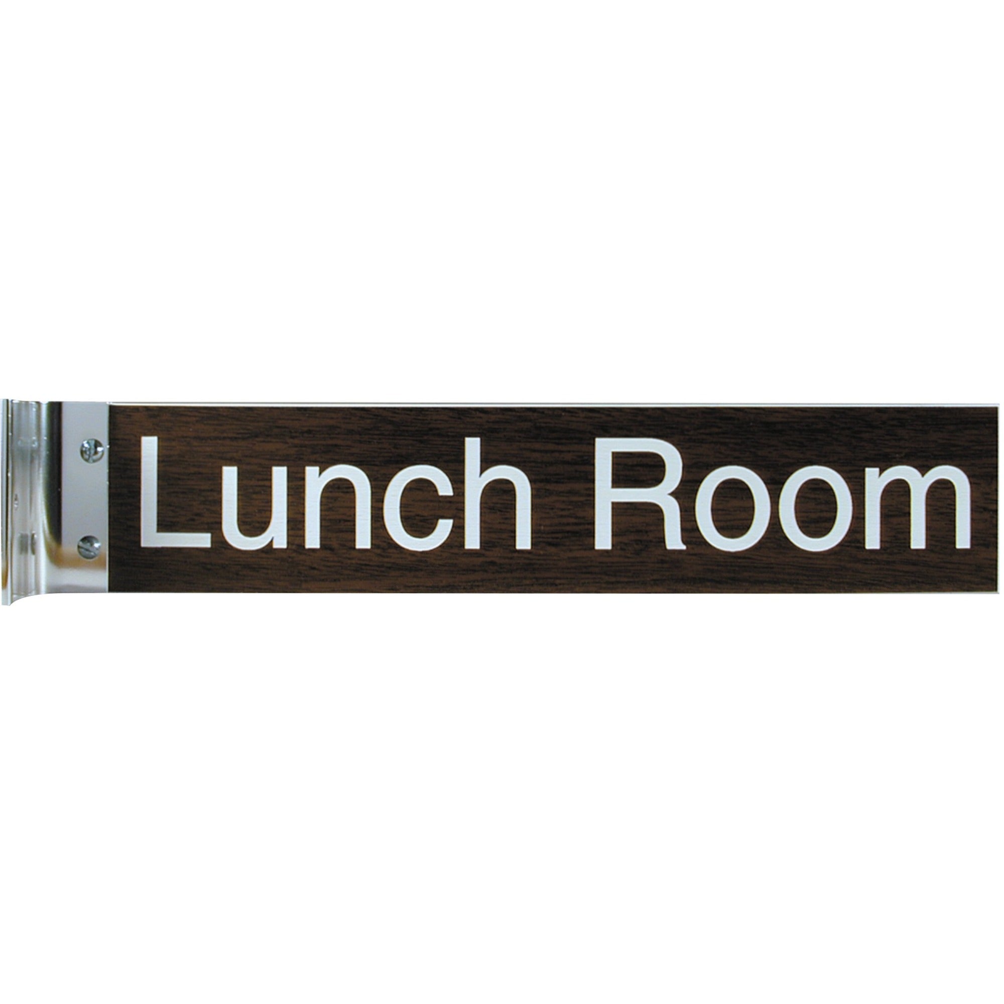 Xstamper Corridor Sign, 10" x 2", Rectangular, Double Sided, Wall Mountable, Aluminum Frame, Silver, 1 Each