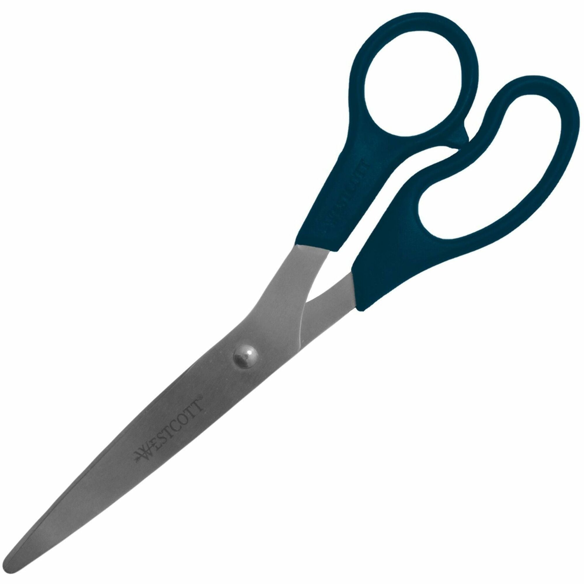 3.50" Cutting Length - 8" Overall Length - Left/Right - Stainless Steel - Pointed Tip - Black - 1 Each