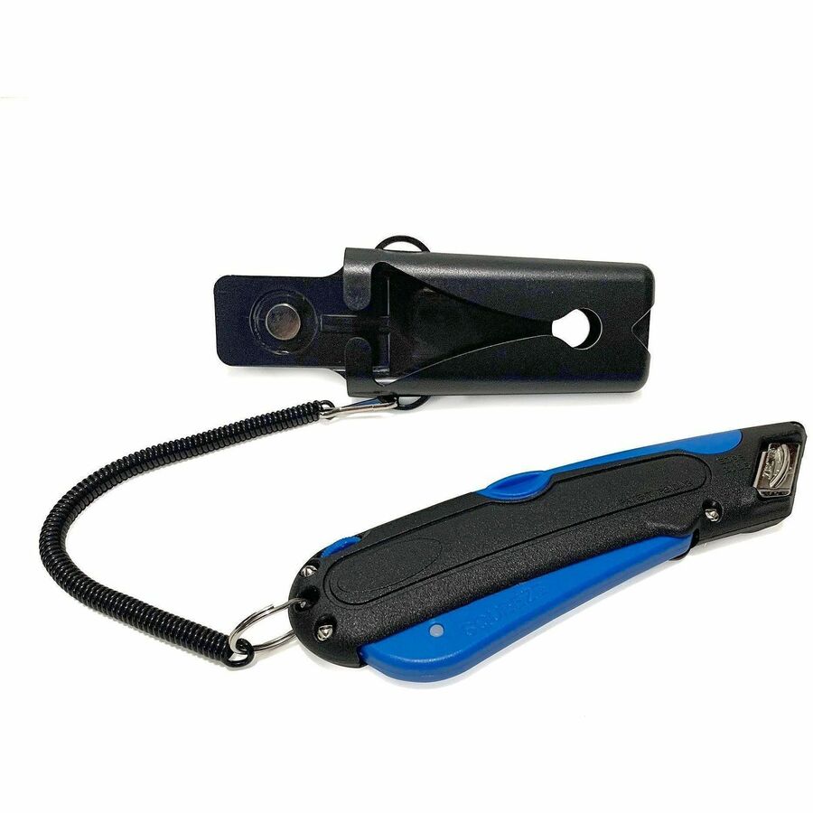 3 Blade - Retractable, Lanyard - Black, Blue - 1 Each