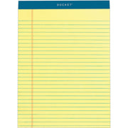 TOPS Docket Legal Rule Writing Pads - 50 Sheets - Double Stitched - 16 lb Basis Weight - 8 1/2" x 11 3/4" Sheet Size - 11.75" Height x 8.5" Width - Canary Paper - Rigid, Heavyweight, Bleed Resistant, Perforated, Acid-free - 1 Pack