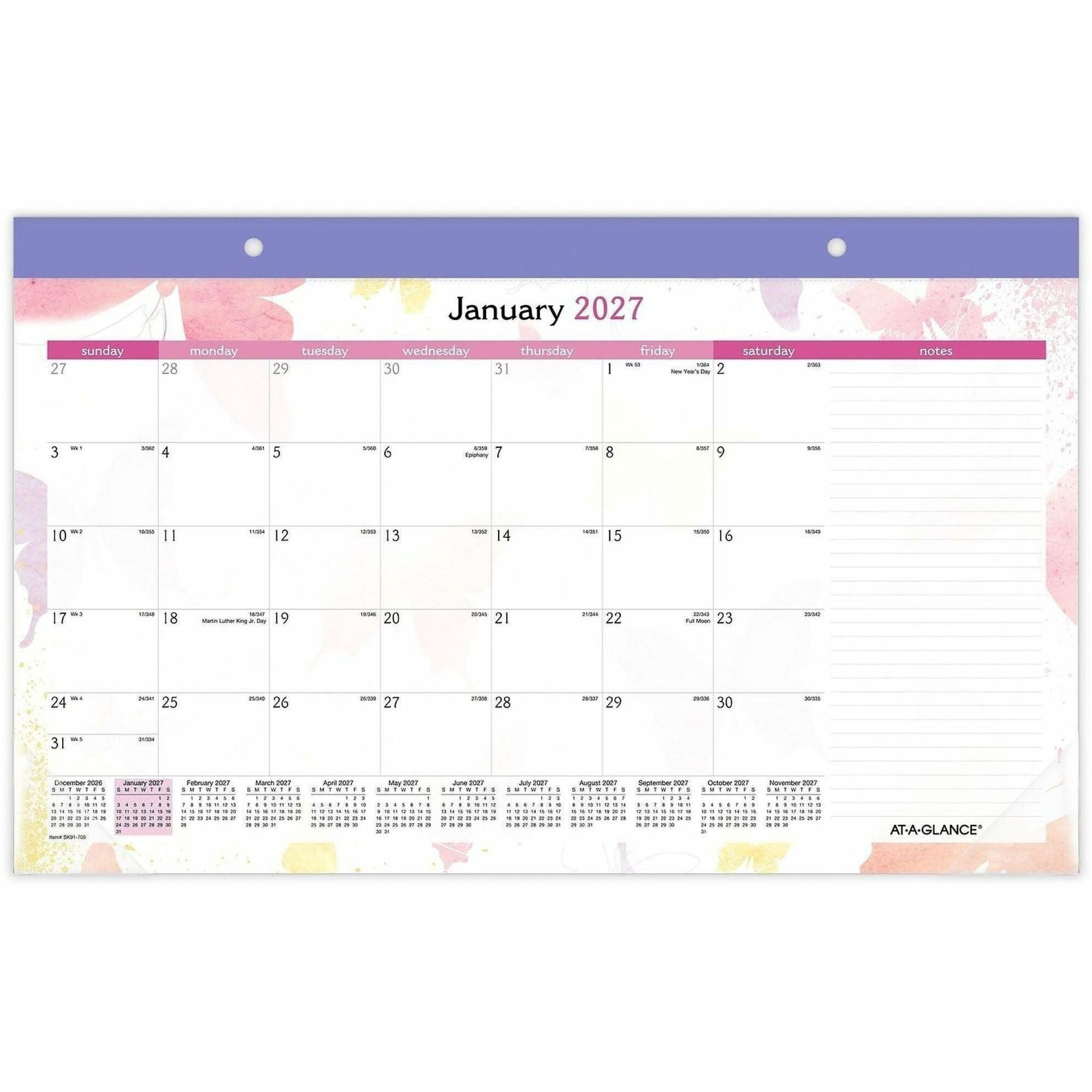 At-A-Glance WatercolorsDesk Pad Calendar