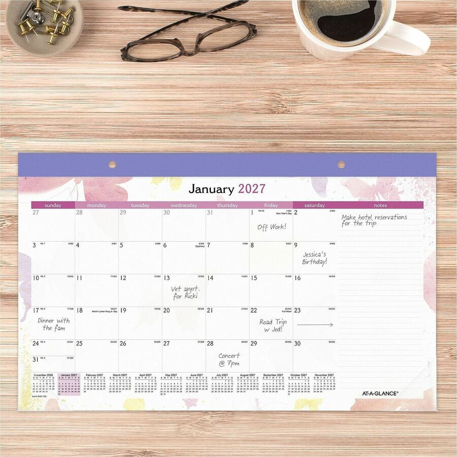 At-A-Glance WatercolorsDesk Pad Calendar
