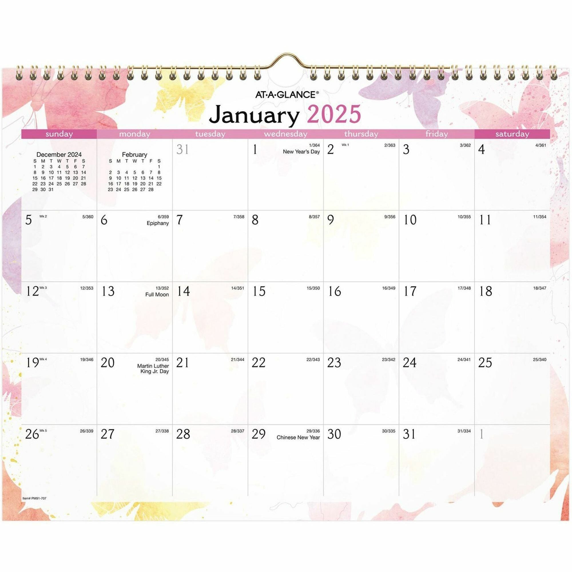 At-A-Glance WatercolorsWall Calendar