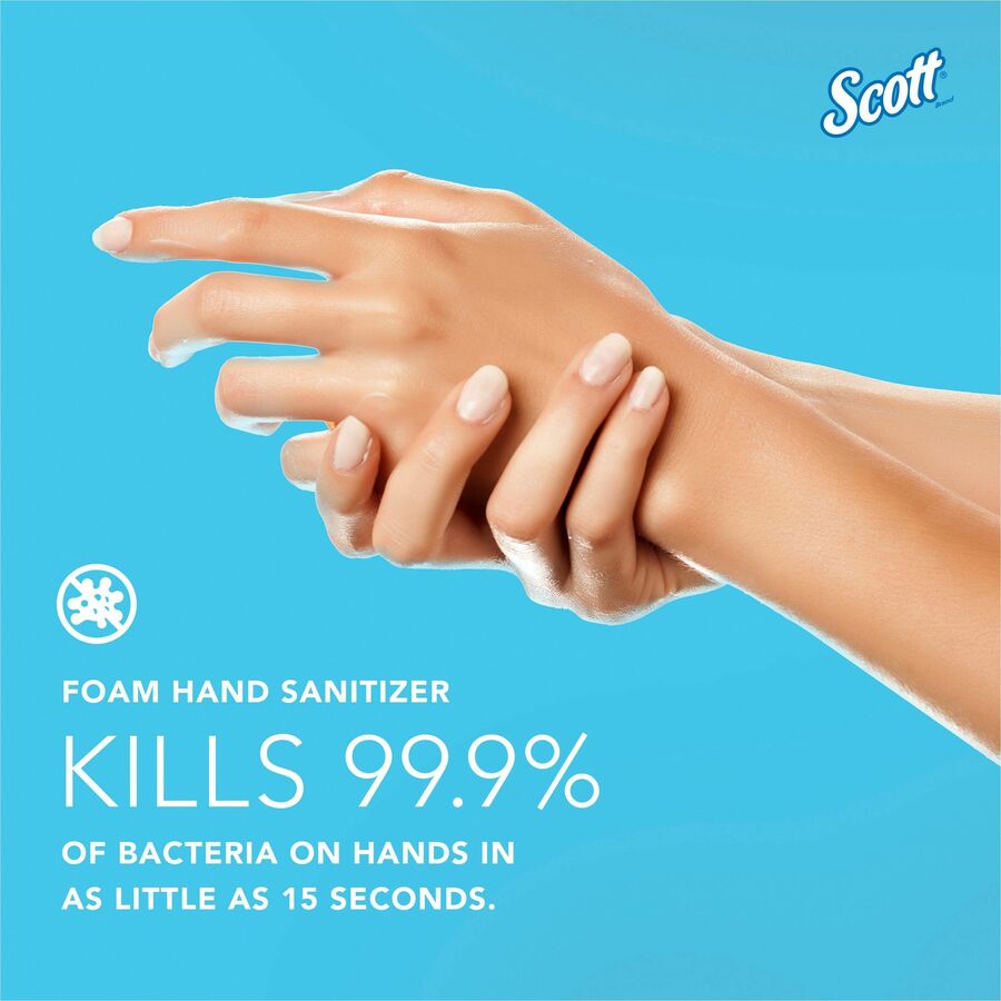 Scott Hand Sanitizer Foam Refill - Fresh Scent - 1.06 quart - Kill Germs - Hand - Moisturizing - Clear - 6 / Carton