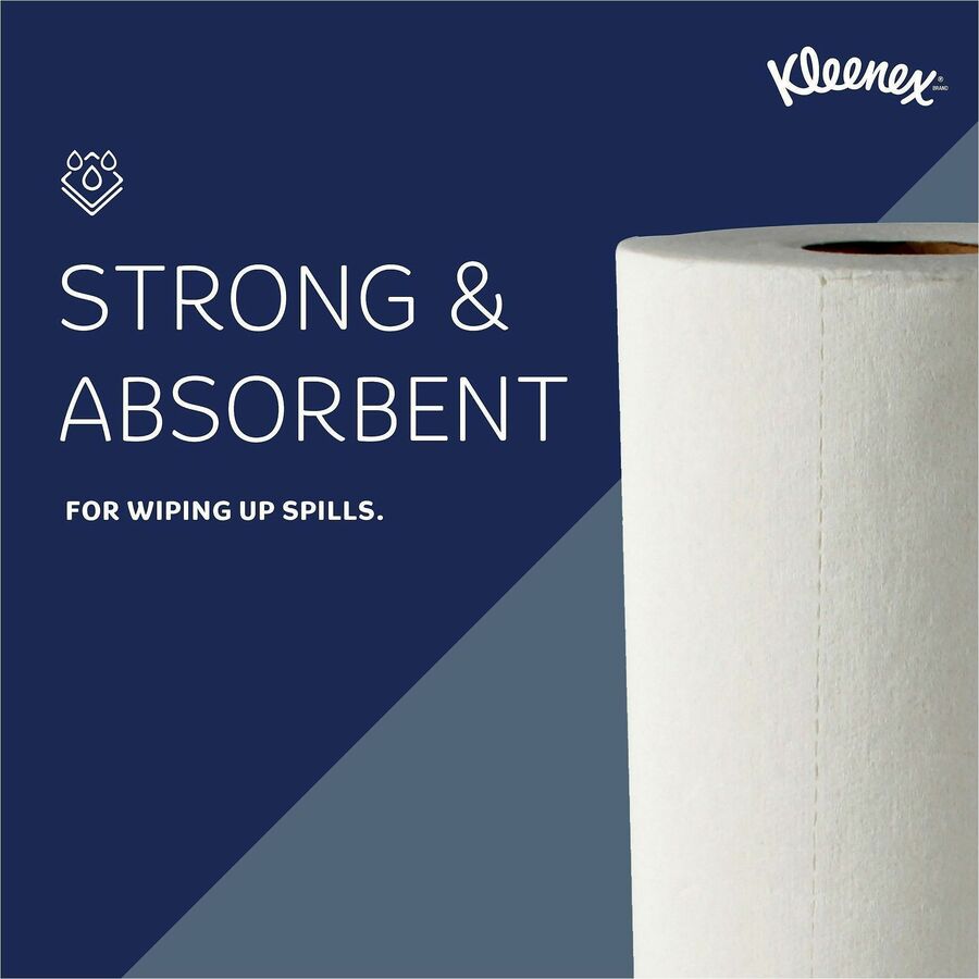 Kleenex&reg; Premier Kitchen Paper Towels - 1 Ply - 10.40" Width x 11" Length - 70 Sheets/Roll - White - Paper - 1 Roll