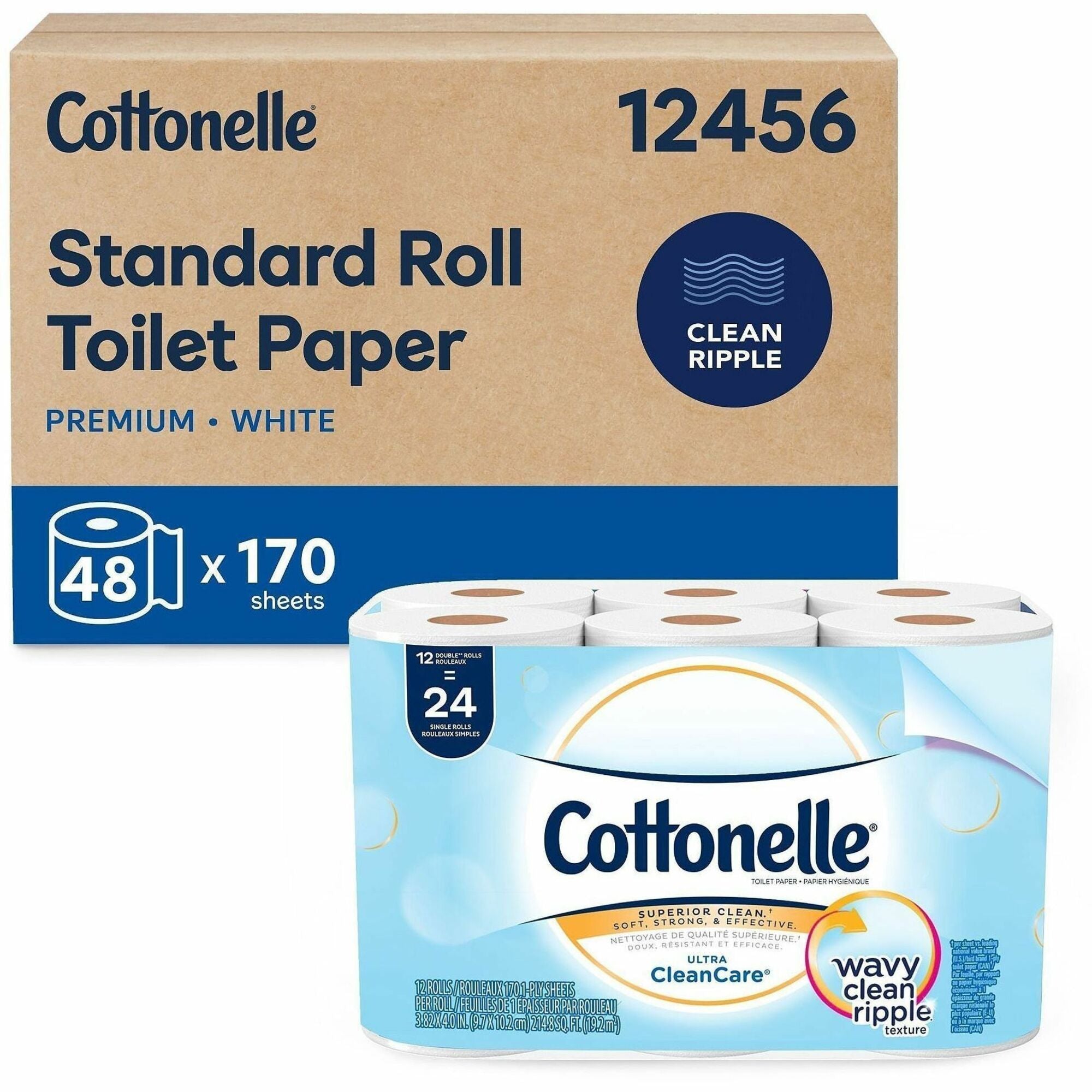 1 Ply - 4.20" Width x 4" Length - White - 12 Rolls Per Pack - 12 Pack - 4 / Carton