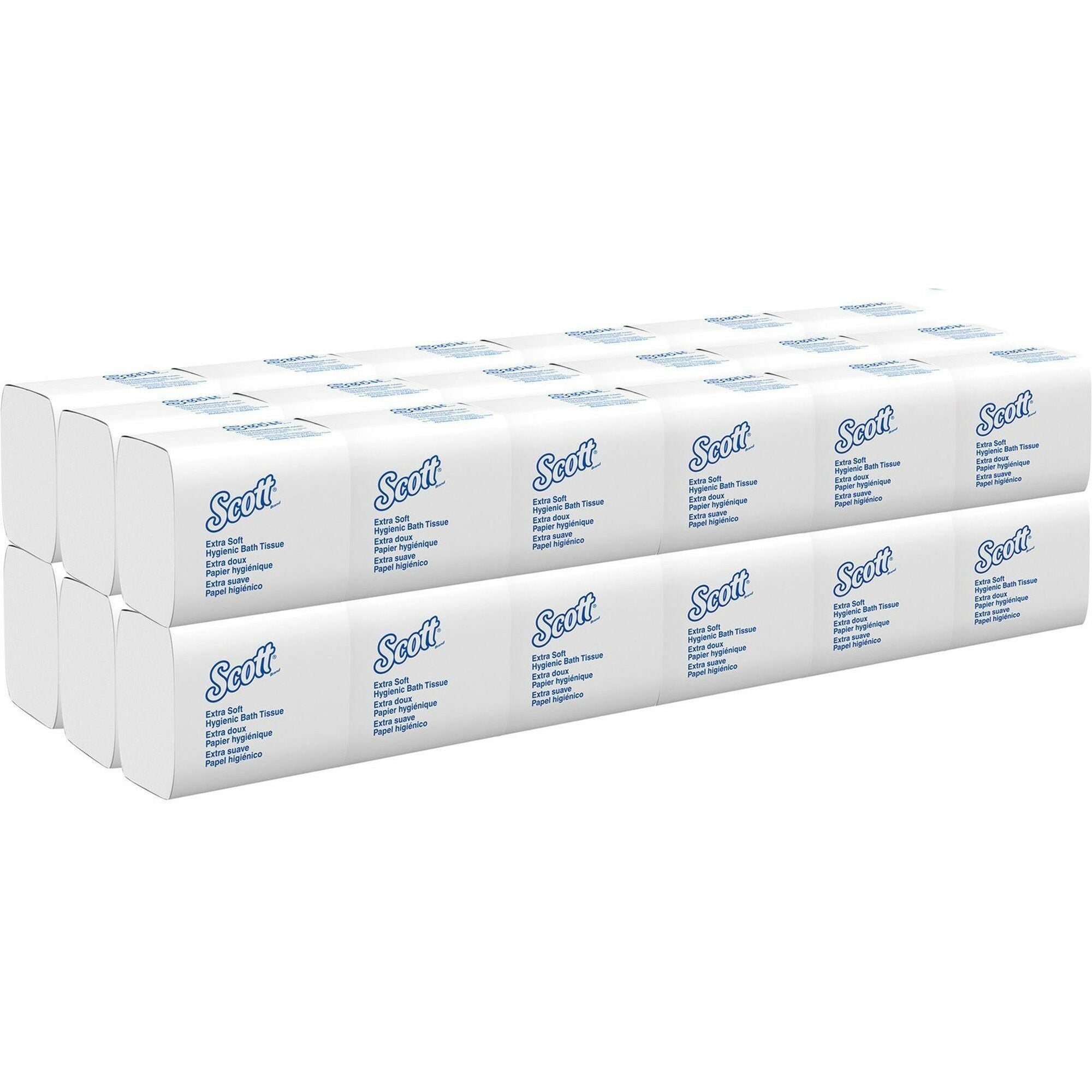 2 Ply - 4.50" Width x 8.30" Length - White - Fiber - 250/Pack - 36 / Carton