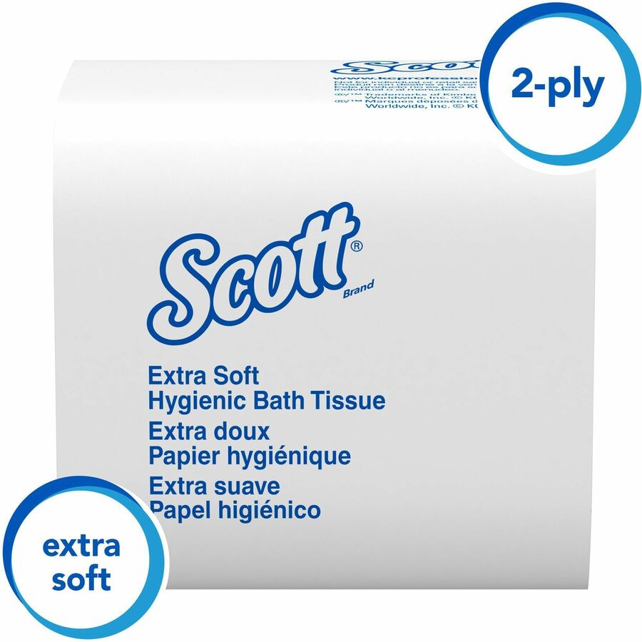 2 Ply - 4.50" Width x 8.30" Length - White - Fiber - 250/Pack - 36 / Carton