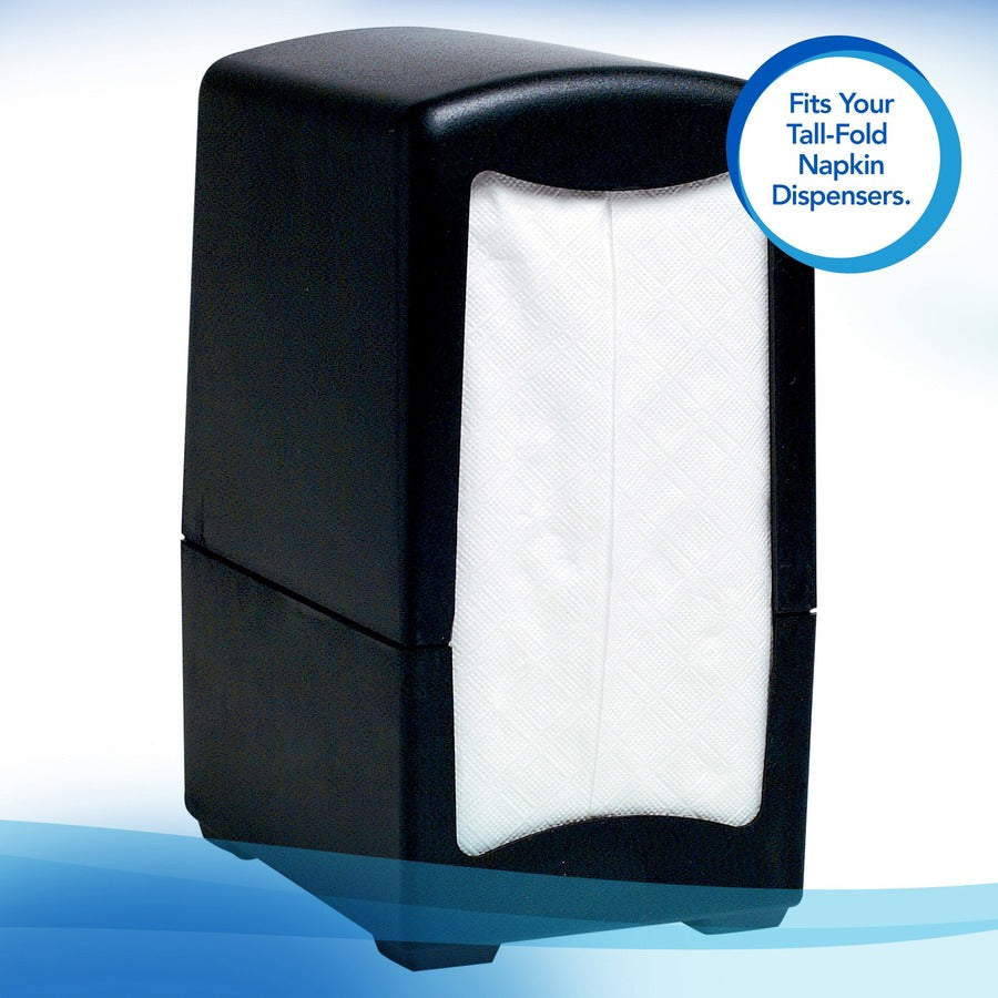 1 Ply - Tall Fold - 6.60" Width x 13.20" Length - 10000 Sheets - White - Fiber - 500/Pack - 20 / Carton