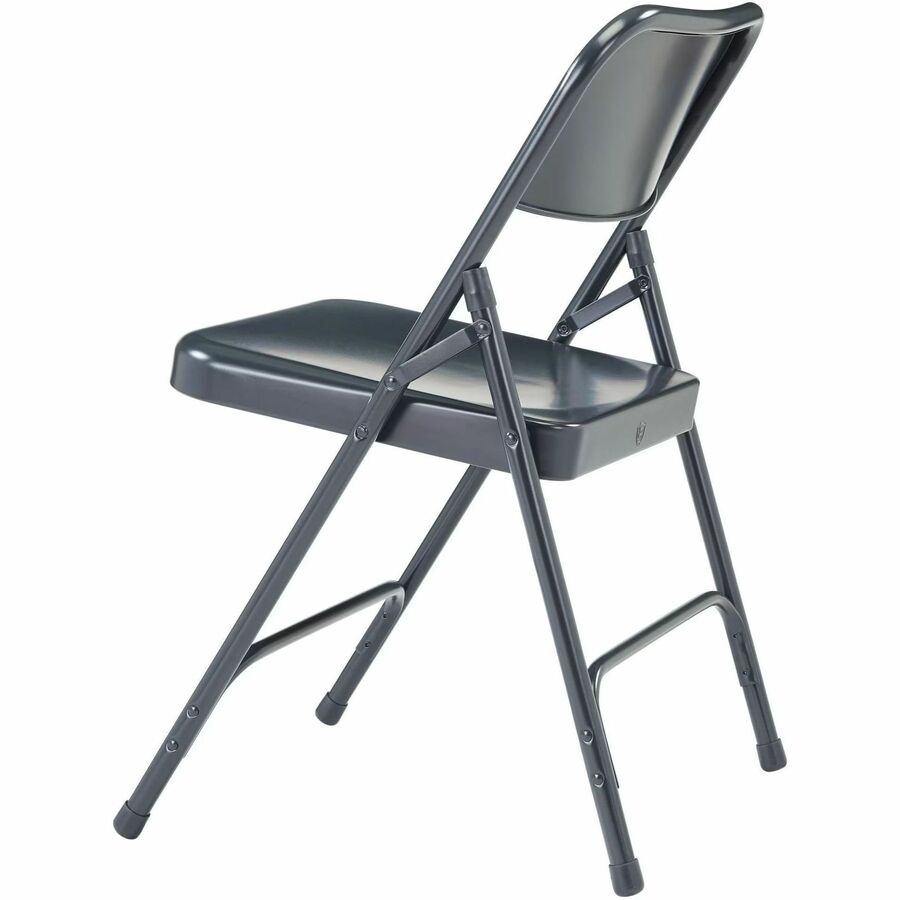 NPS® 200 Series Premium All-Steel Double Hinge Folding Chair, Pack of 4, Surface Color: Blue, Frame Color: Blue