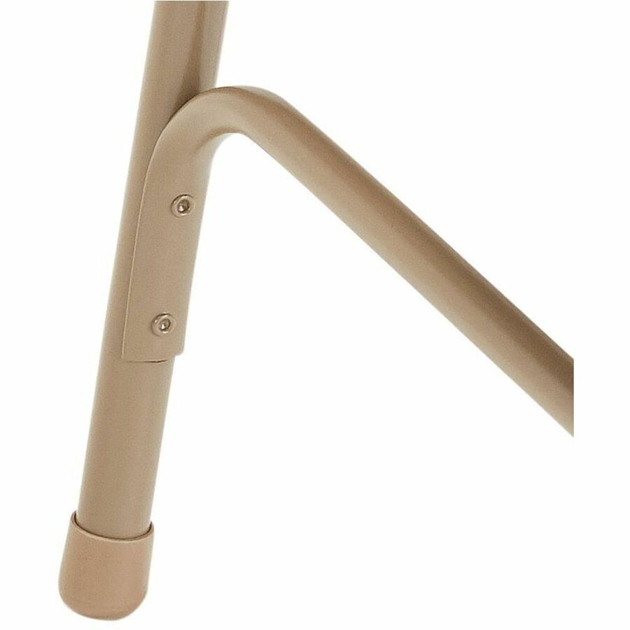 NPS® 200 Series Premium All-Steel Double Hinge Folding Chair, Pack of 4, Surface Color: Beige, Frame Color: Beige