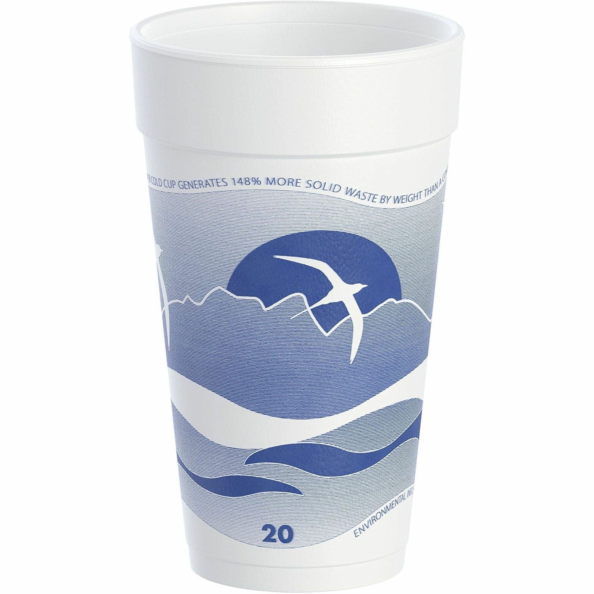 20 fl oz - Blueberry - Foam - Coffee, Soft Drink, Juice, Tea, Water, Hot Drink, Cold Drink - 25/Pack - 20 / Carton